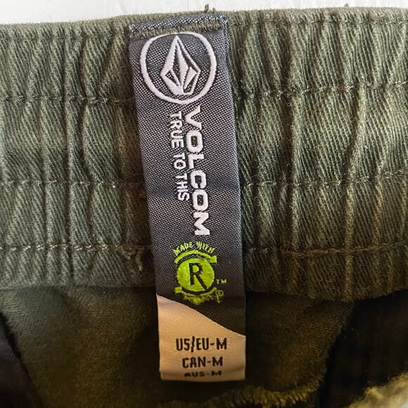 Volcom Frickin Slim Dark Green Joggers Size Medium - Picture 9 of 14